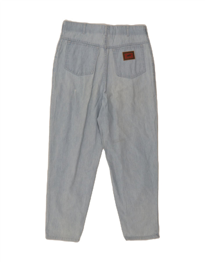 BENETTON Womens Tapered Cropped Trousers W30 L25 Blue Vintage Benetton and Second-Hand Benetton from Messina Hembry 