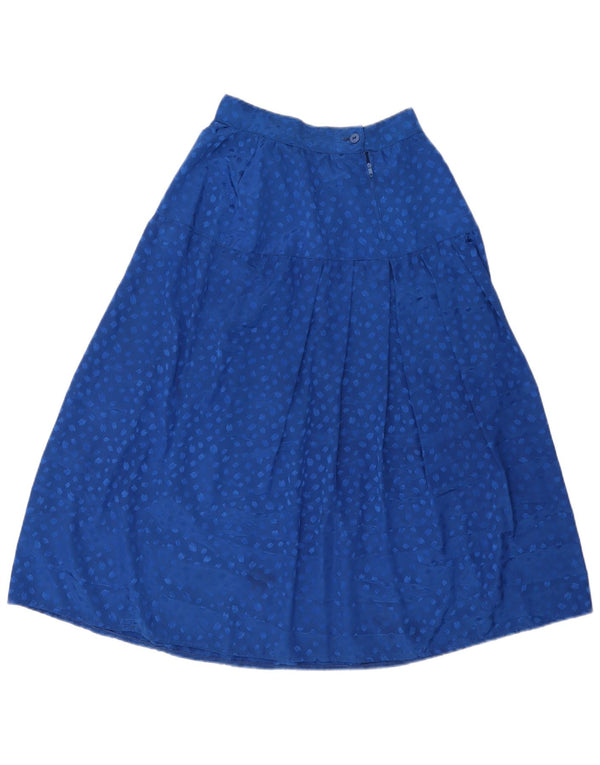 Gonna svasata da donna vintage W24 XS blu maculata
