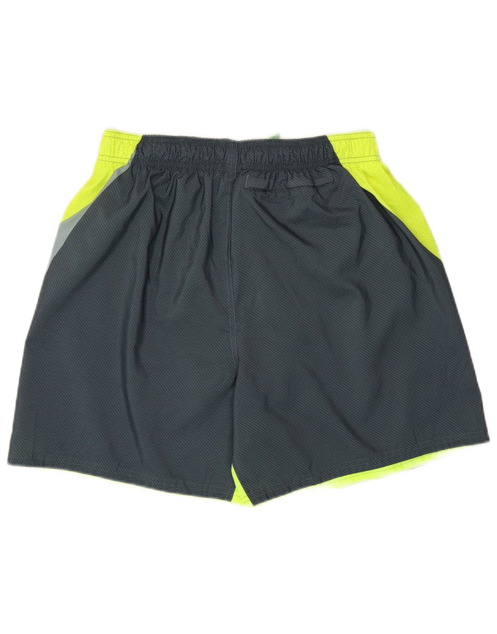 Pantaloncini da bagno grafici Nike da uomo, grandi, in poliestere color block verde