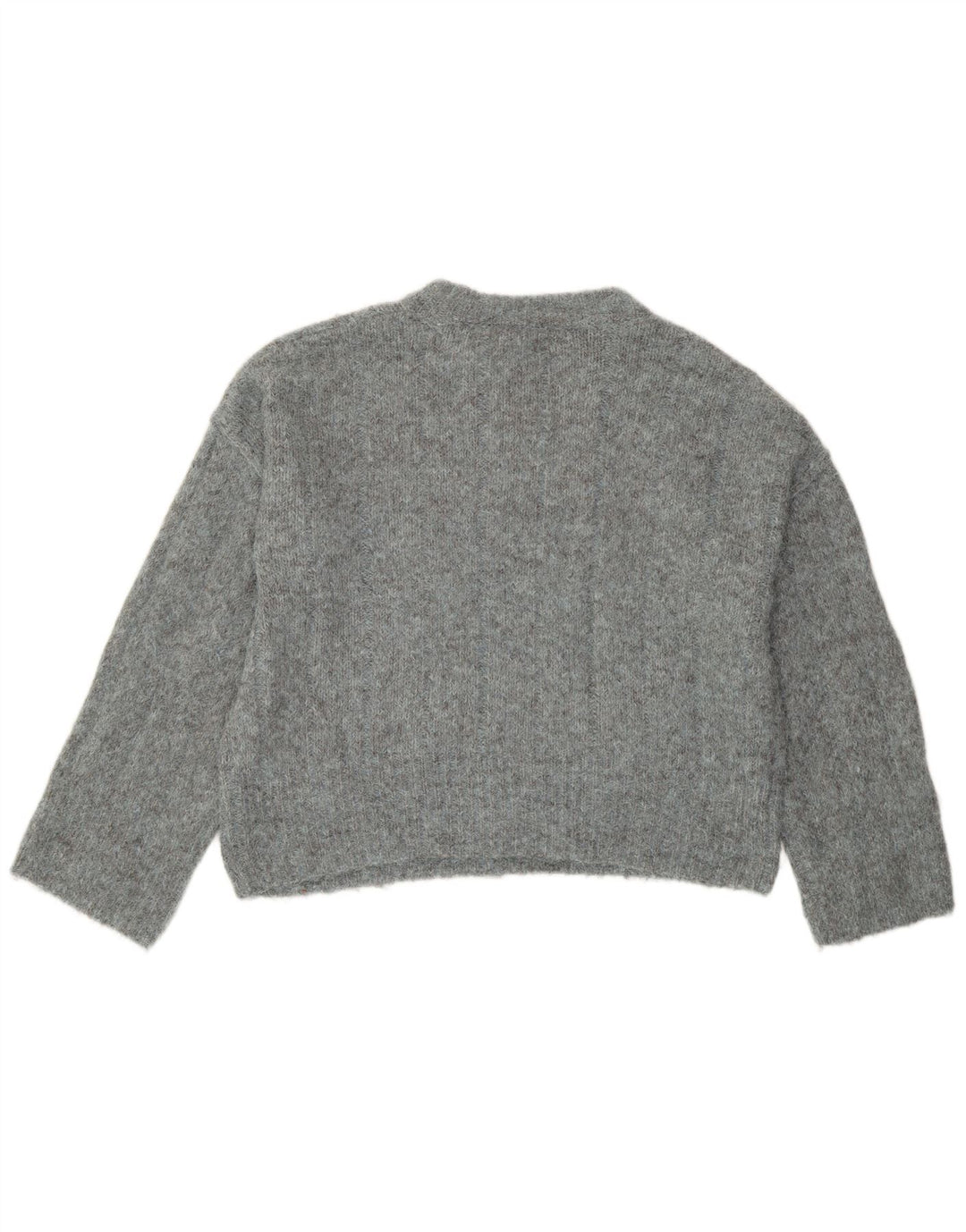Maglione maglione girocollo oversize da donna Topshop UK 6 XS poliestere grigio