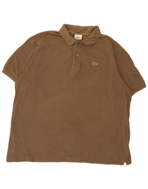 Polo da uomo Lacoste taglia 7 2XL cotone marrone