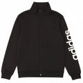 ADIDAS Boys Graphic Tracksuit Top Jacket 11-12 Years Black Polyester