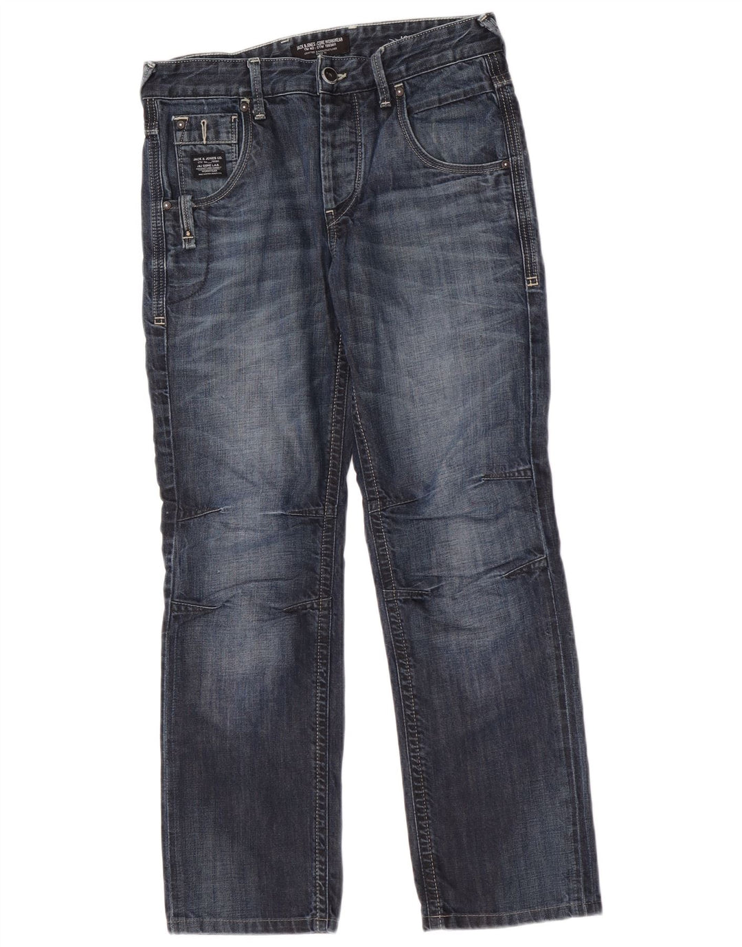 Jeans dritti da uomo Jack & Jones W30 L30 cotone blu