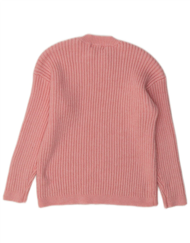 Maglione maglione girocollo da donna Marks & Spencer UK 14 Poliestere rosa medio