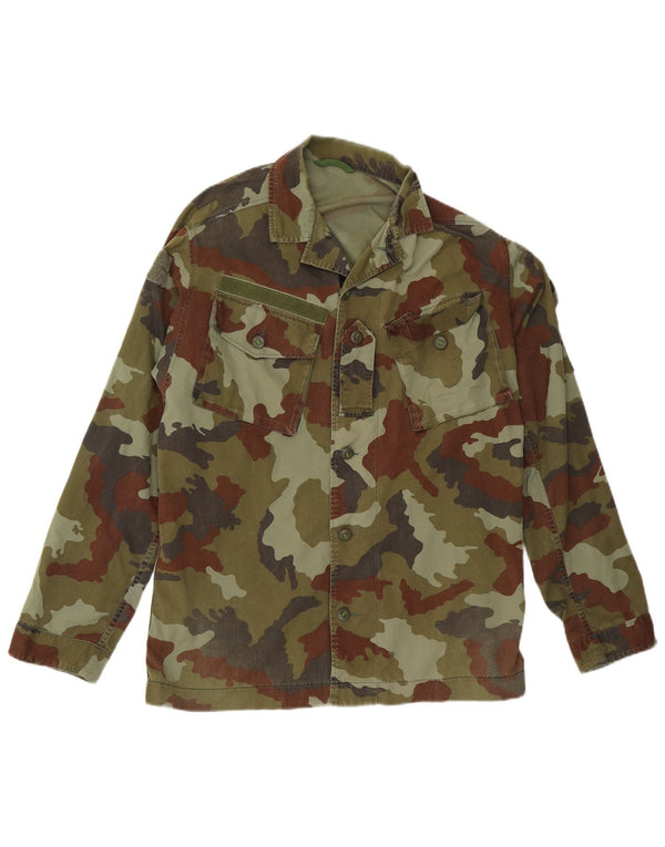 Camicia militare da uomo VINTAGE mimetica kaki media