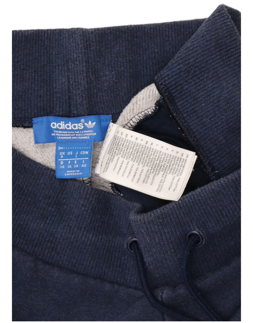 Pantaloni da tuta da donna Adidas Joggers UK 8 Small Blu Navy Cotone