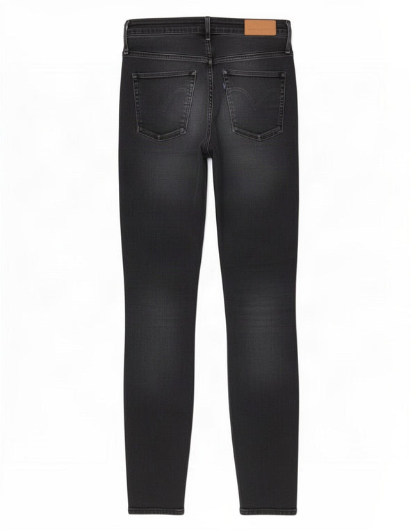 Levi's Womens Distressed Skinny Jeans W27 L32 Black Cotton