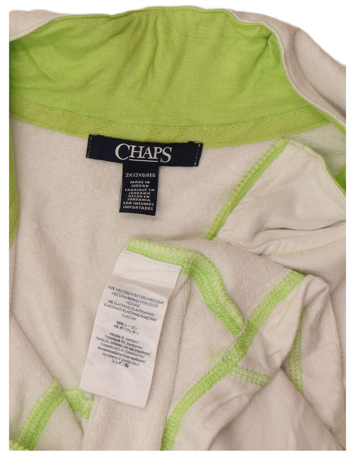 Top da tuta senza maniche da donna Chaps UK 20 2XL viscosa bianca