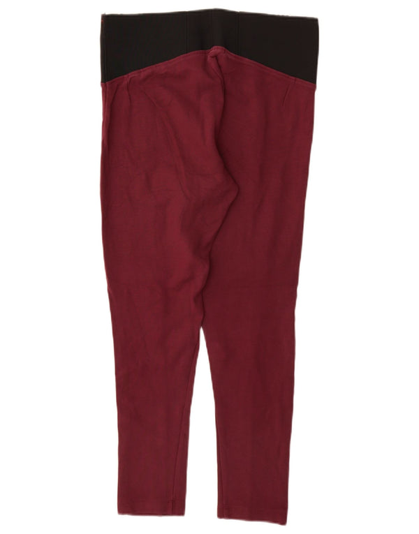 Leggings da donna Marks & Spencer UK 12 Viscosa bordeaux medio