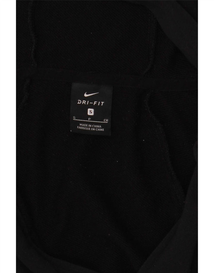 Felpa con cappuccio e zip Nike Dri Fit da uomo piccola nera