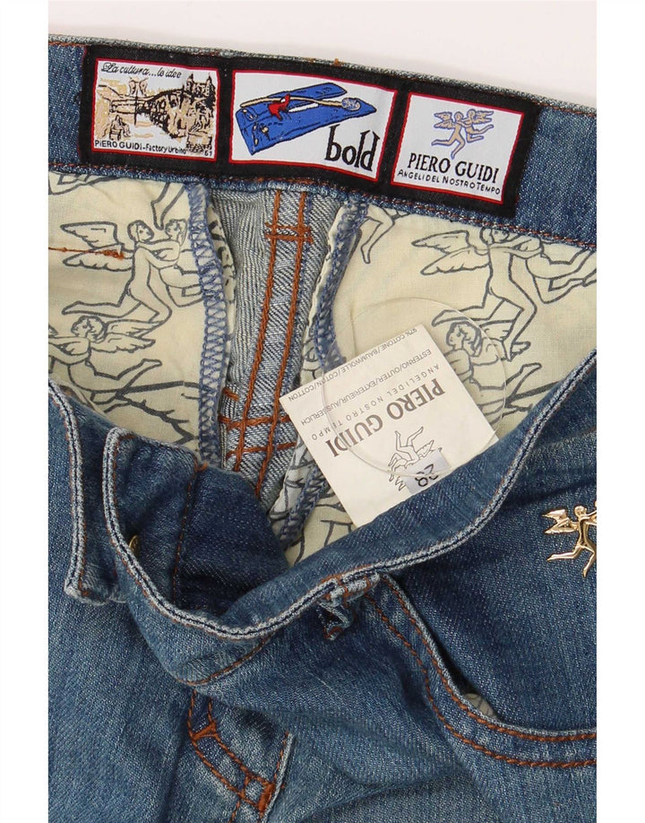 Jeans Slim Donna Piero Guidi W28 L31 Cotone Blu