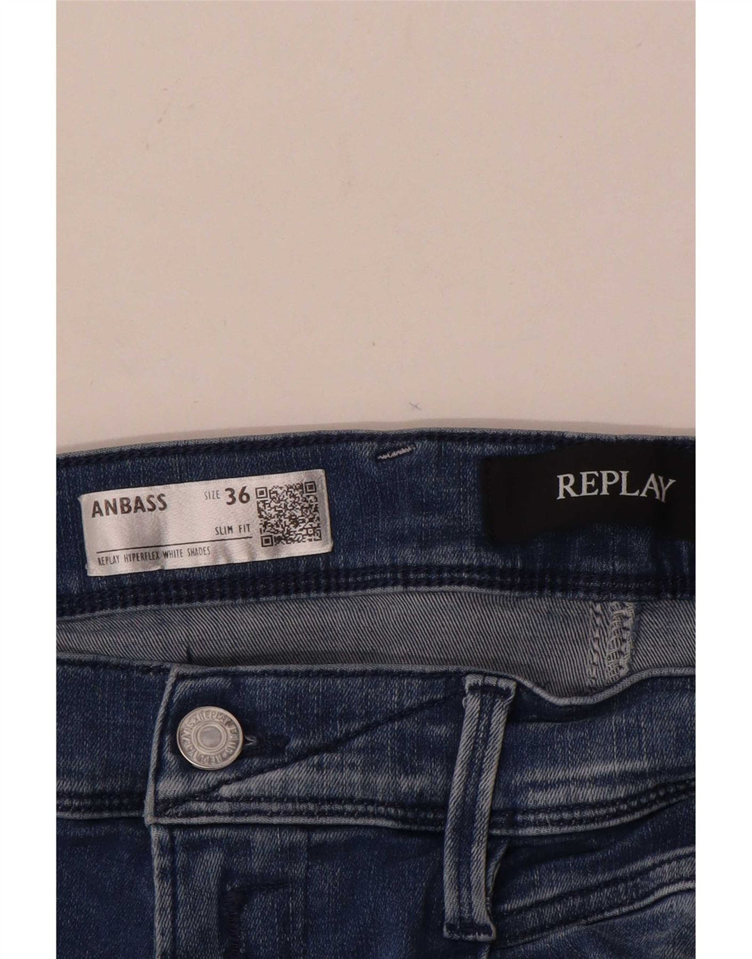 Replay Jeans Anbass Slim da Uomo W36 L34 Blu