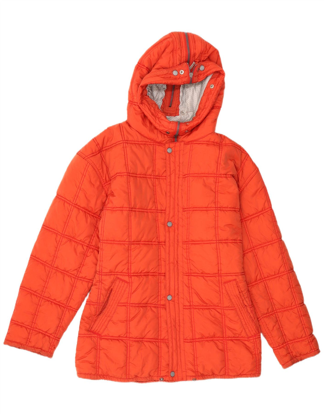 Giacca da sci oversize con cappuccio da donna VINTAGE US 2 XS nylon rosso