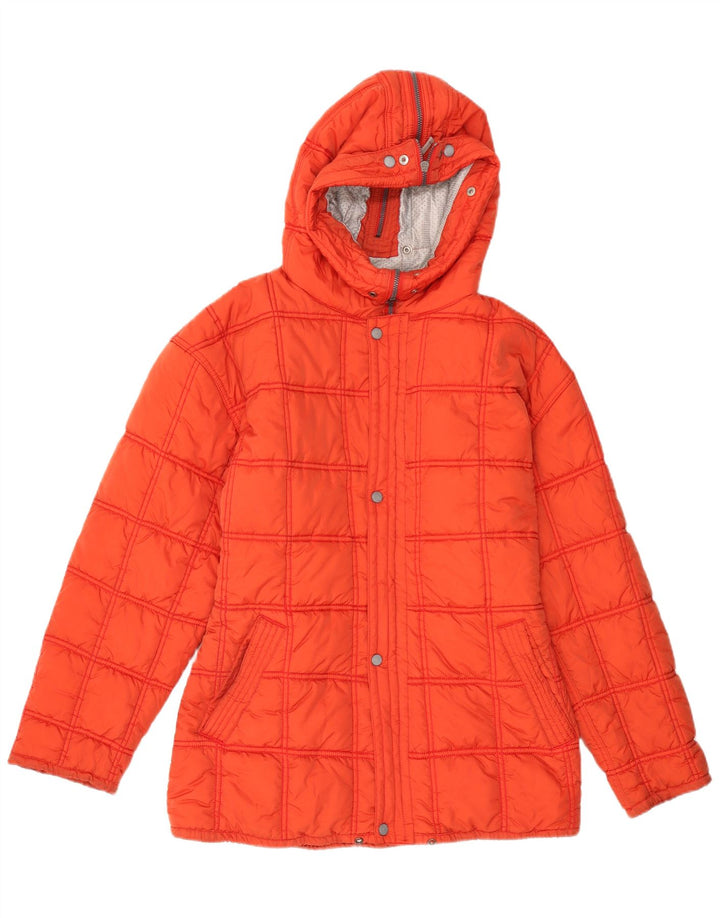 Giacca da sci oversize con cappuccio da donna VINTAGE US 2 XS nylon rosso