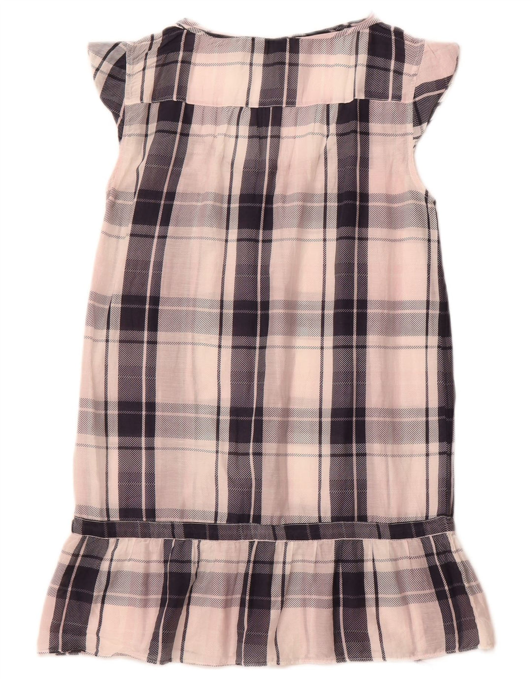 WOOLRICH Camicetta tunica da donna Top UK 6 XS Cotone a quadri bianco