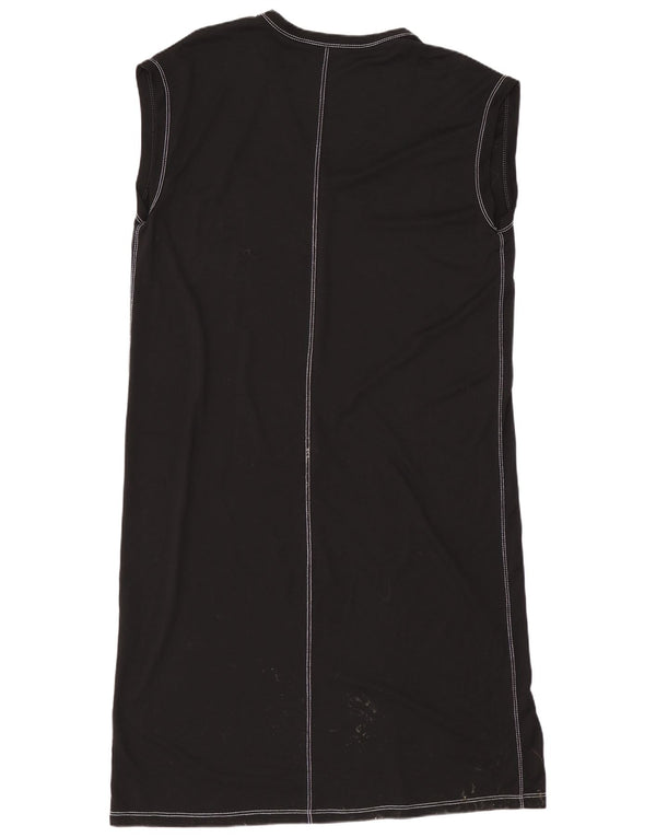 Zara Womens Sleeveless Oversized T-Shirt Dress UK 10 Small Black
