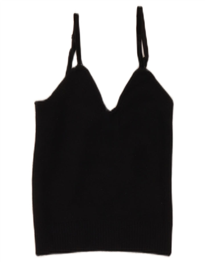 Top corto da donna Emporio Armani IT 40 piccolo in lana blu navy