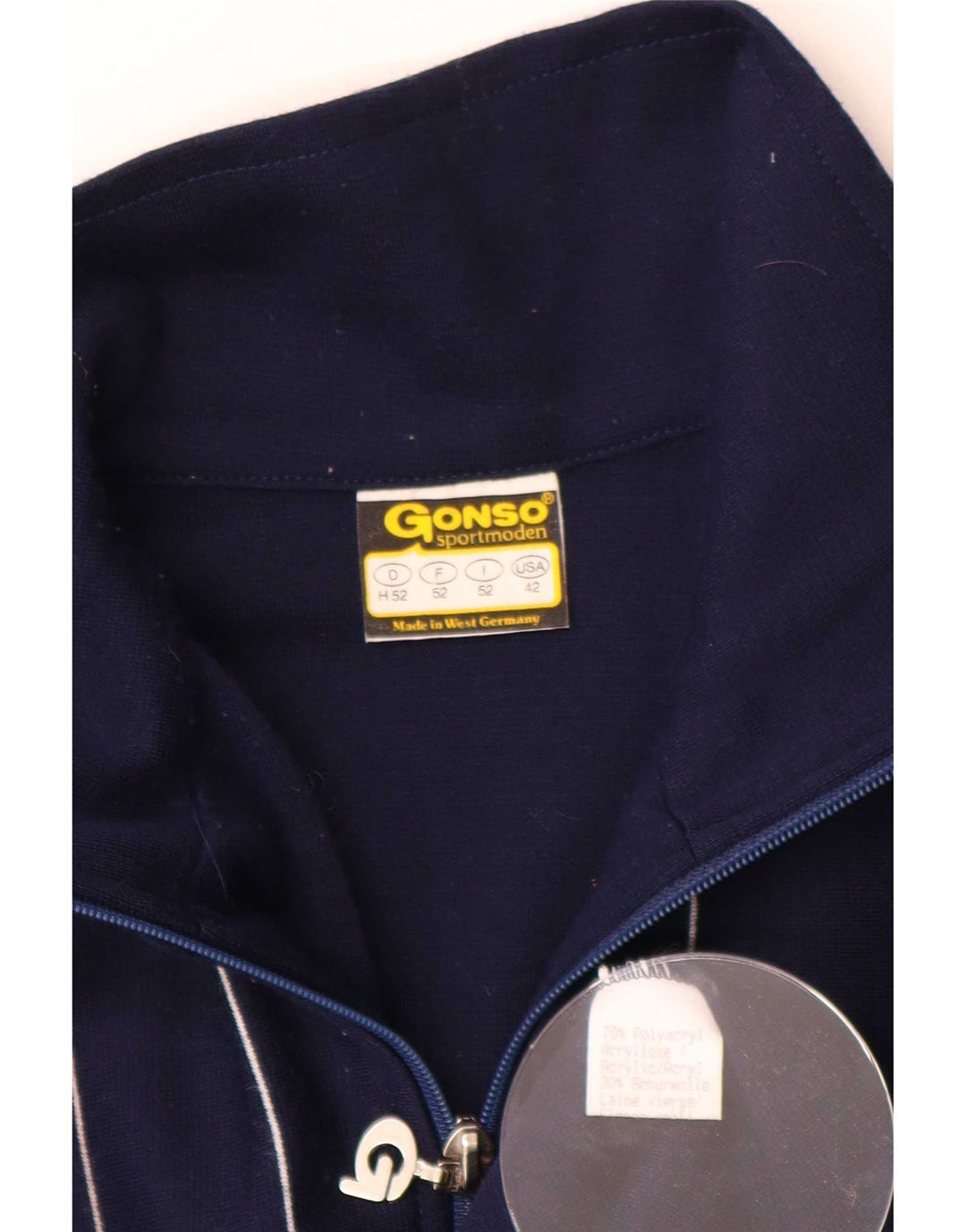 Giacca da tuta da uomo Gonso IT 52 Large in poliacrilico a strisce blu navy