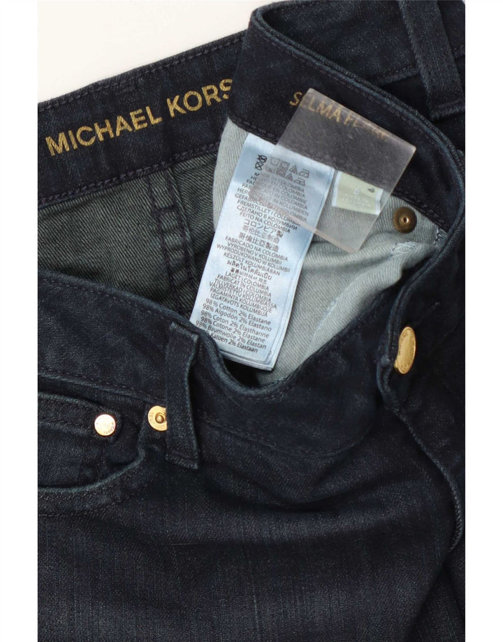 Jeans svasati Selma da donna Michael Kors US 8 medio W30 L35 cotone blu navy