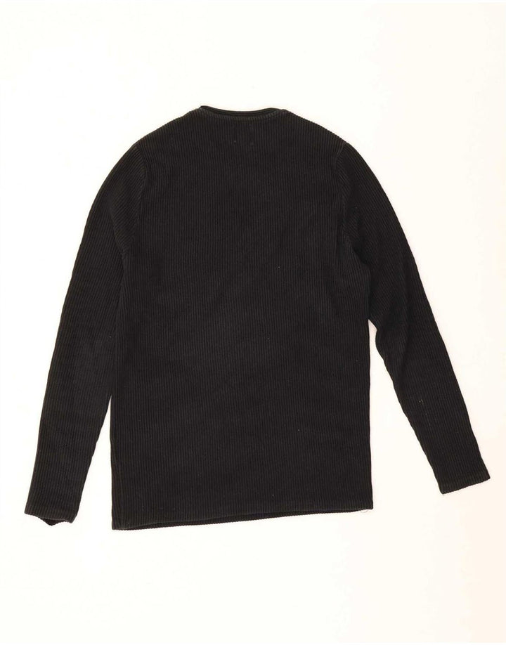 Top Zara da uomo a maniche lunghe piccolo in cotone nero