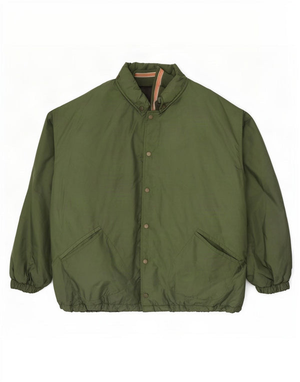 Giacca a vento grafica da uomo dal taglio ampio Tom Tailor UK 40 Large Verde