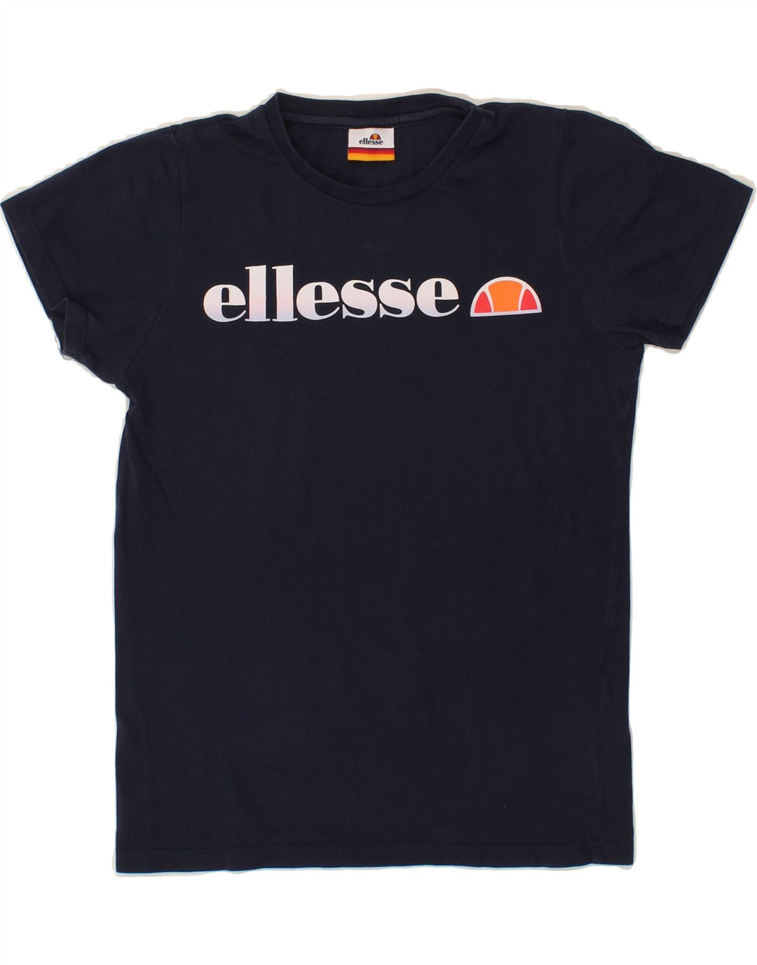 ELLESSE Boys Graphic T-Shirt Top 8-9 Years Navy Blue Cotton Vintage Ellesse and Second-Hand Ellesse from Messina Hembry 