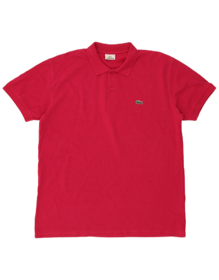 Polo da uomo Lacoste taglia 6 XL in cotone rosa