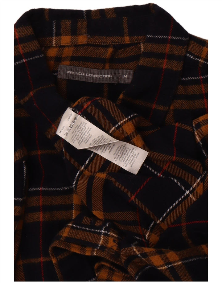 Camicia da uomo in flanella French Connection in cotone a quadri marrone medio