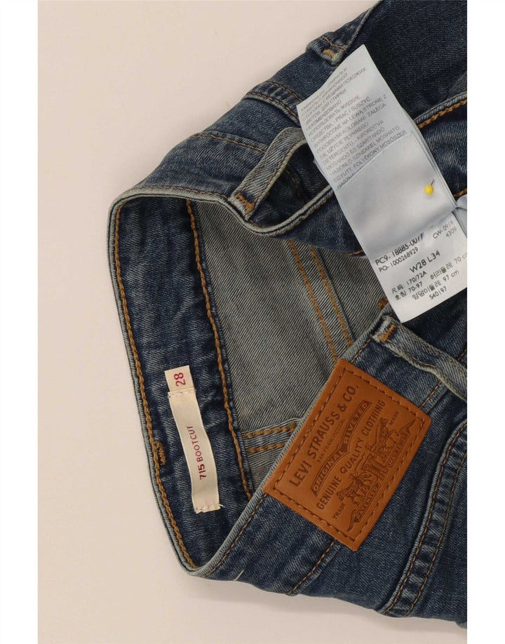 Levi's Jeans 715 Bootcut da donna W28 L34 Blu Cotone