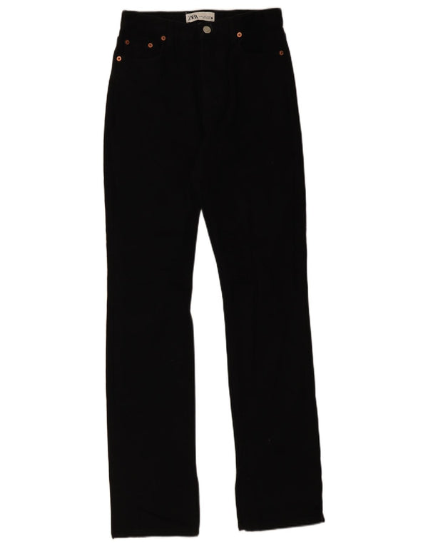 Jeans Zara da donna a vita alta EU 36 XS W26 L34 cotone nero