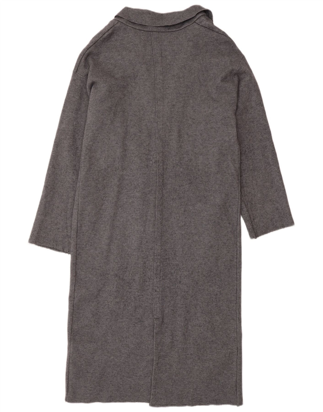 Maglione cardigan lungo da donna Zara UK 14 Viscosa grigio medio