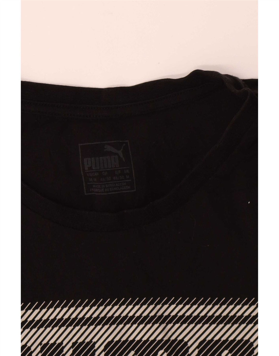 T-shirt grafica da uomo Puma Top in cotone nero medio