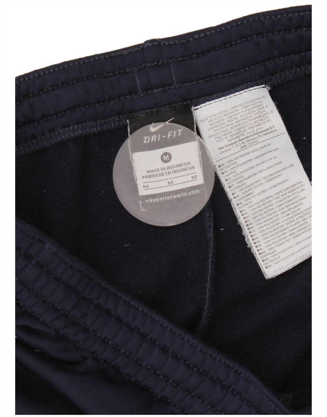 Pantaloni da tuta grafica Nike Dri Fit da uomo in poliestere medio blu navy