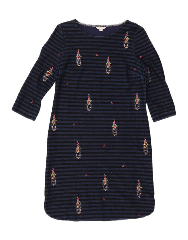 Abito a trapezio da donna con maniche a 3/4 di White Stuff UK 12 Medio a righe blu navy