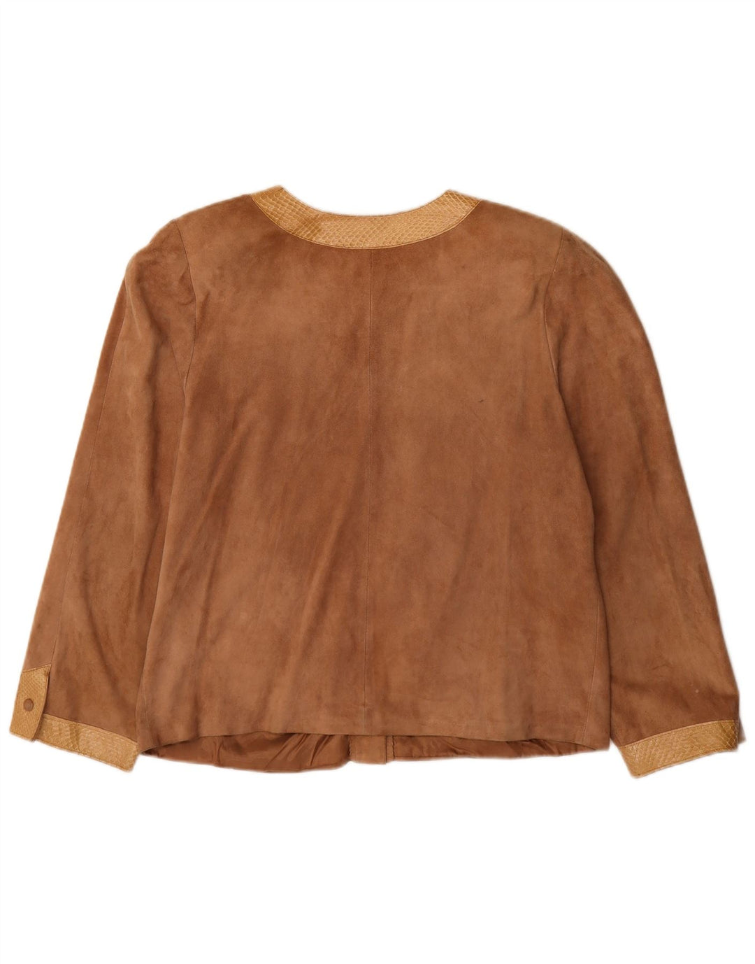 Giacca in pelle scamosciata da donna Bruno Magli UK 14 grande marrone