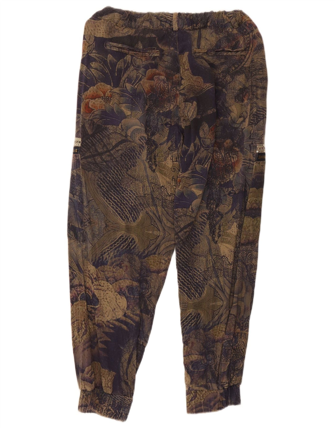 Desigual Pantaloni cargo da donna Joggers piccoli W30 L25 multicolore floreale