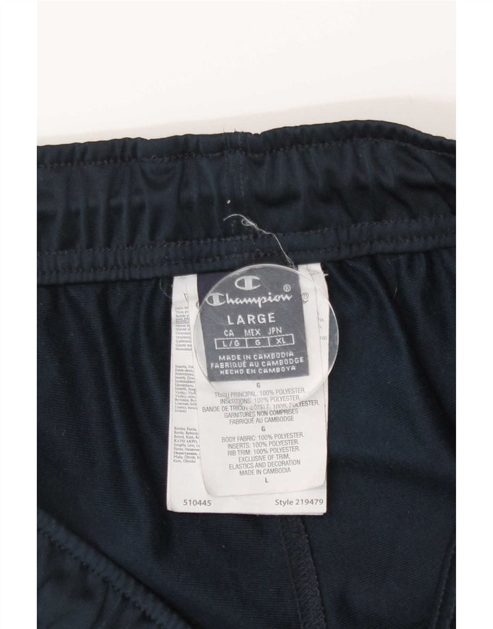 Pantaloni da tuta da uomo Champion, pantaloni da jogging, grandi, in poliestere blu navy