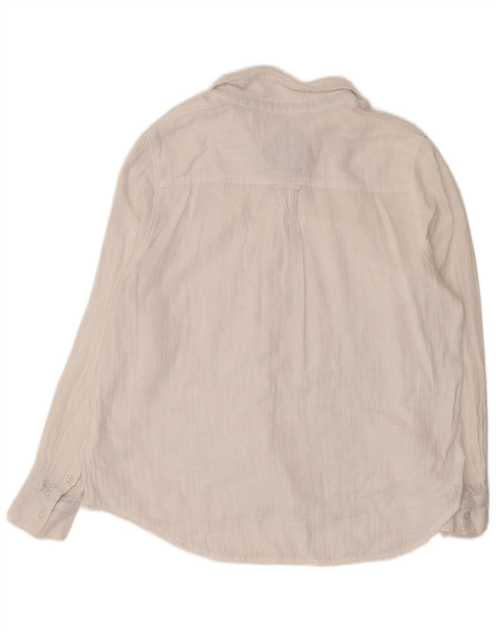 CREW CLOTHING Camicia da donna UK 12 Cotone bianco medio