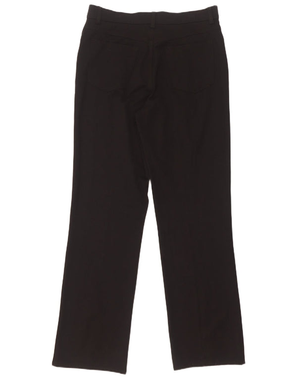 Pantaloni casual dritti da donna Marks & Spencer UK 14 medi W30 L32 neri