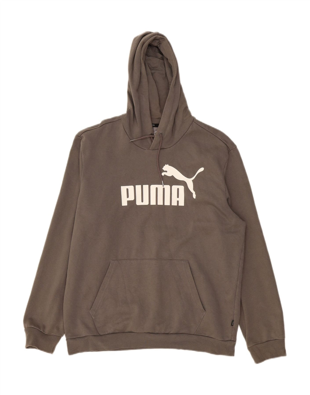 Felpa con cappuccio grafica da uomo PUMA grande in cotone grigio
