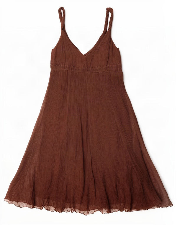Abito a trapezio senza maniche da donna Marella UK 8 piccolo marrone