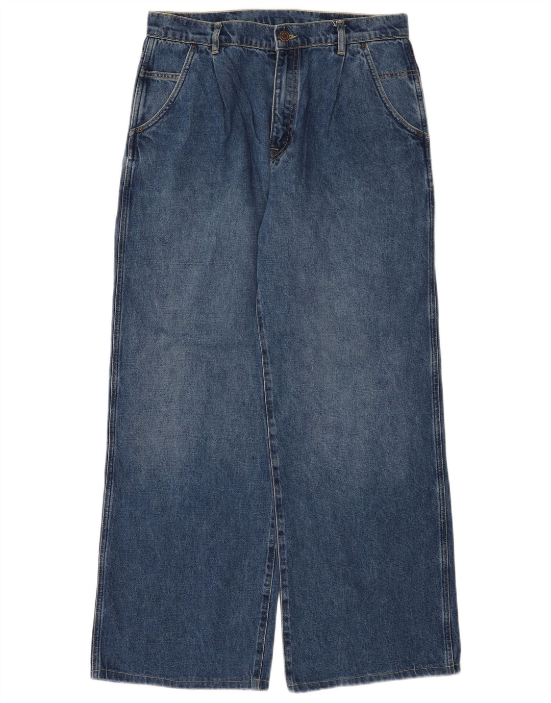 Jeans da donna a gamba larga Massimo Dutti EU 40 Medio W30 L30 Cotone blu