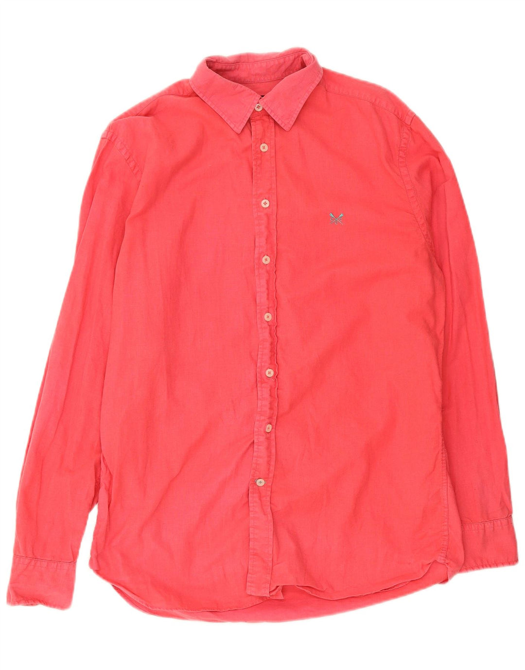 Crew Clothing Camicia da uomo in lino rosa medio