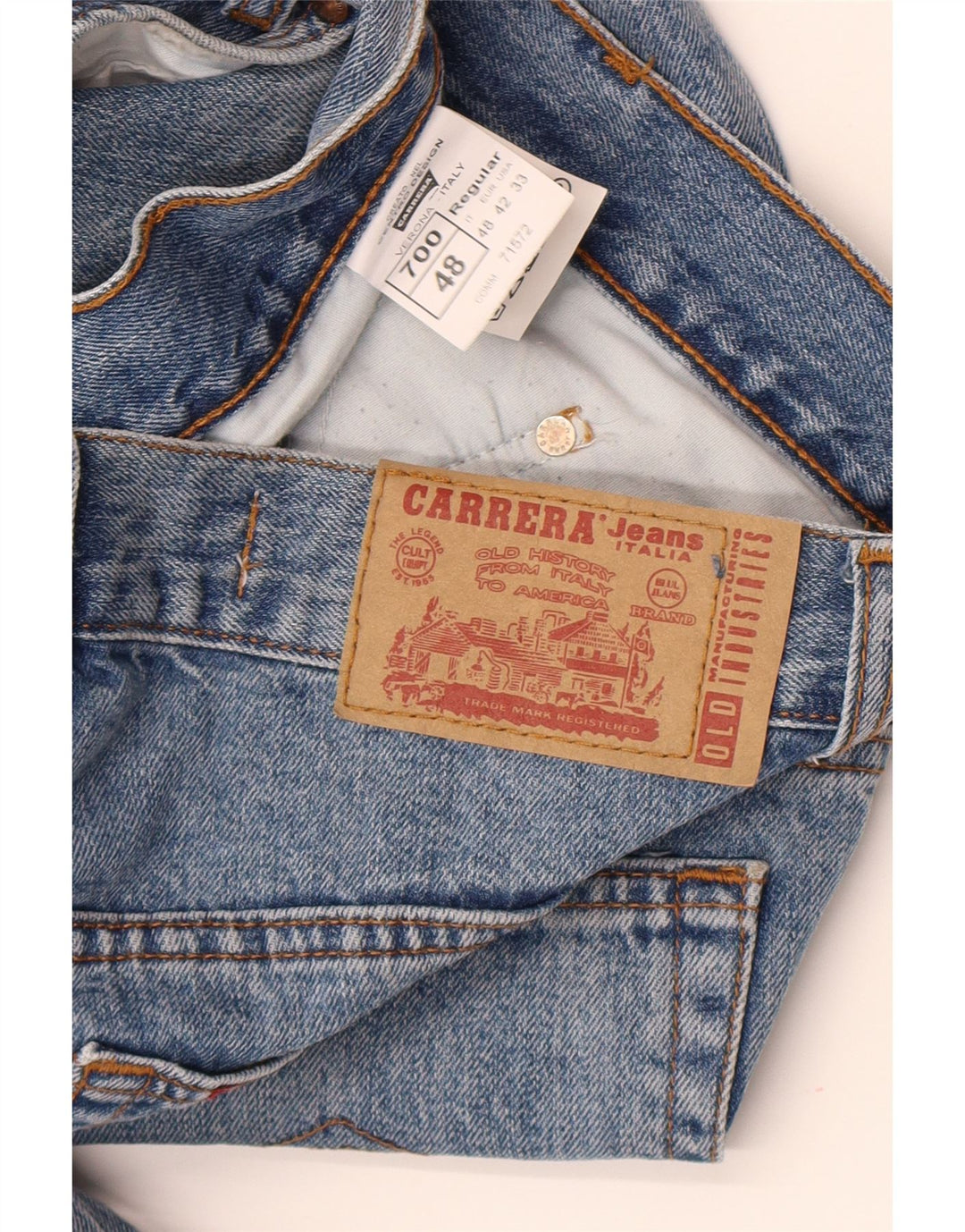 Jeans Carrera Uomo 700 Slim IT 48 Medio W32 L34 Blu Cotone