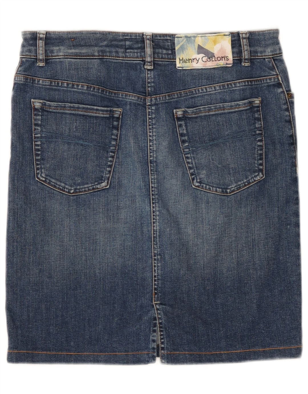 Gonna in denim da donna Henry Cottons W28 cotone blu medio