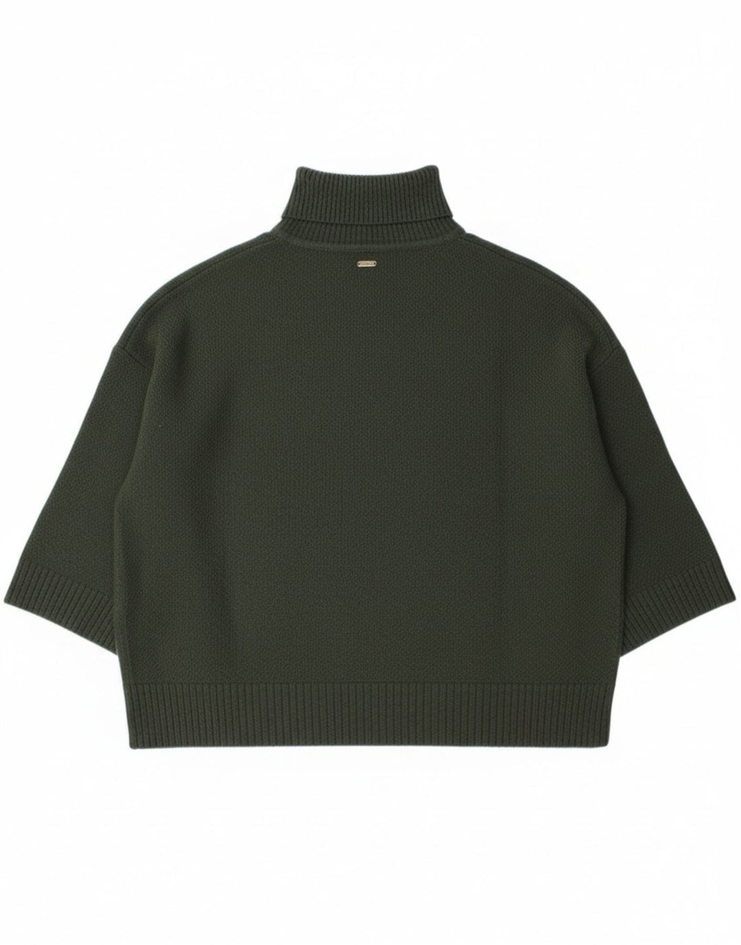 Barbour Donna Burne Cape Dolcevita Maglione Maglione UK 14 Lana Verde Medio