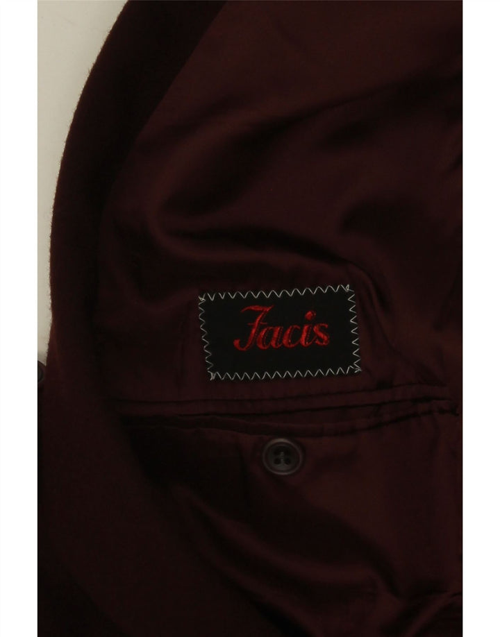 Giacca blazer a 2 bottoni lunga da uomo Facis IT 52 XL Lana vergine bordeaux