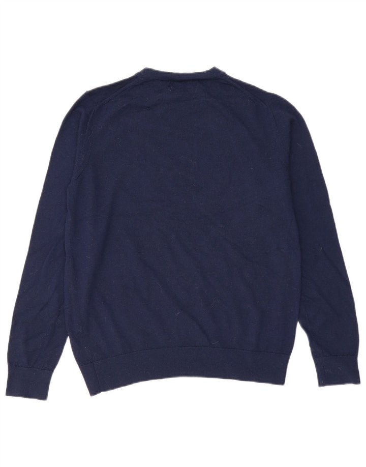Maglione maglione girocollo da donna Marks & Spencer UK 10 piccolo blu navy