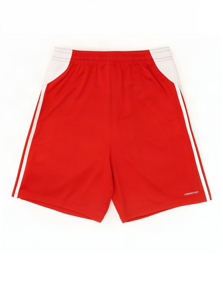 Pantaloncini sportivi Adidas da uomo grandi in poliestere color block rosso