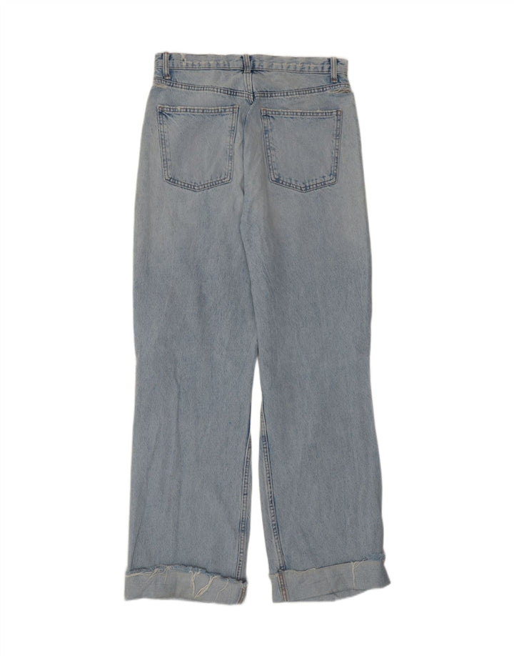 Jeans Zara da donna a vita alta effetto invecchiato EU 40 medio W30 L31 blu